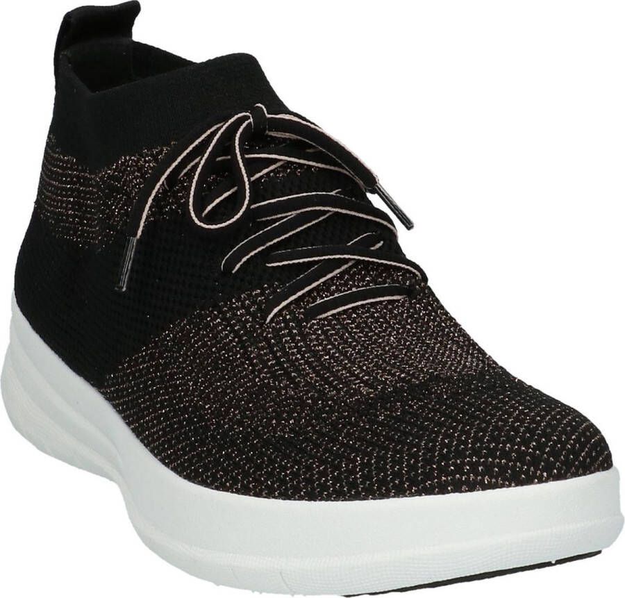 FitFlop Uberknit Slip-On High Top Sneaker laag gekleed Dames Zwart;Zwarte J30-501 -Black Bronze Metall - Foto 2