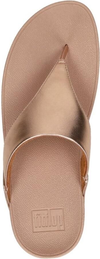 FitFlop Vrouwen Leren Slippers Damesschoenen Teenslipper Lulu toe leather Rose Goud - Foto 6