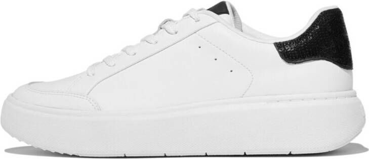 Fitflop™ FitFlop vrouwen sneaker Rtg Sequin-Backtab Leather Sneakers Urban White Black