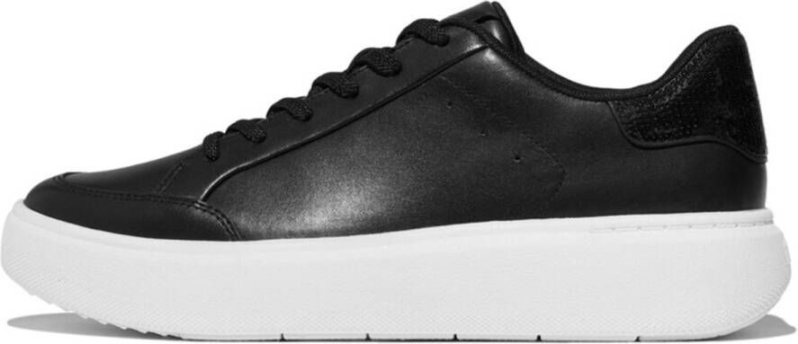 Fitflop™ FitFlop vrouwen sneaker Rtg Sequin-Backtab Leather Sneakers Zwart