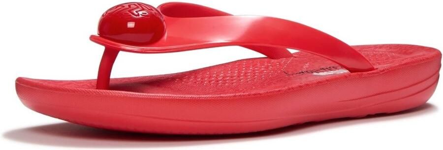 FitFlop X Keith Haring Iqushion Button Flip-Flops ROOD