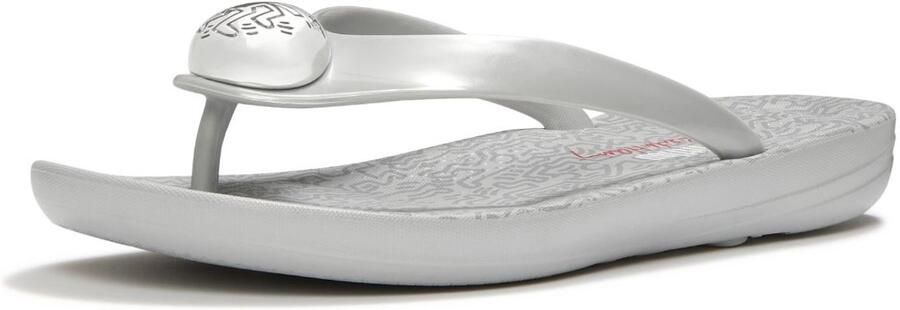 FitFlop X Keith Haring Iqushion Button Flip-Flops ZILVER
