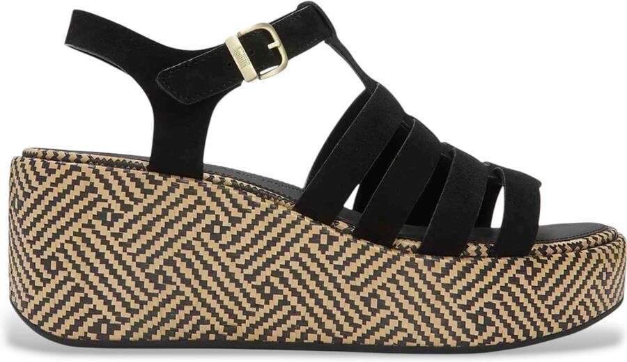 FitFlop Zwart leren Graphic sandalen