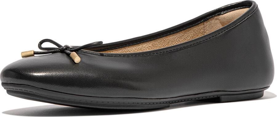 FitFlop Ballerina's Delicato Bow Soft Leather Ballet Flats