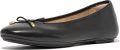 FitFlop Ballerina's Delicato Bow Soft Leather Ballet Flats - Zwart