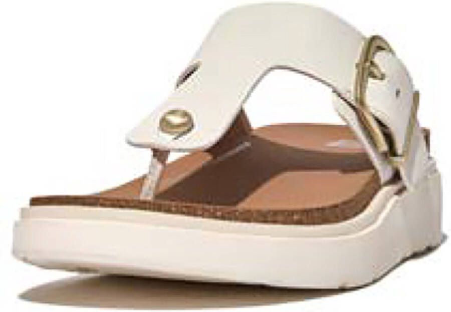 FitFlop Gen-FF Buckle Leather Toe-Post Sandals WIT