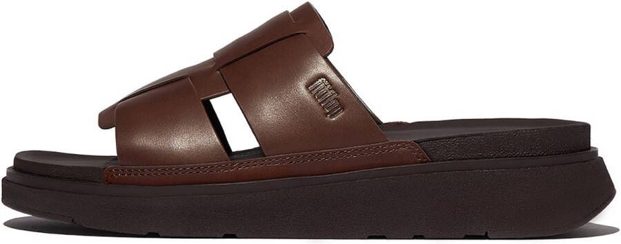 FitFlop Gen-FF Mens Leather Fishmerman Slides BRUIN
