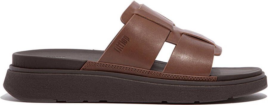 FitFlop Gen-FF Mens Leather Fishmerman Slides BRUIN
