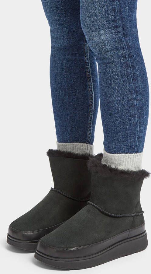 FitFlop Gen-Ff Mini Double-Faced Shearling Boots ZWART