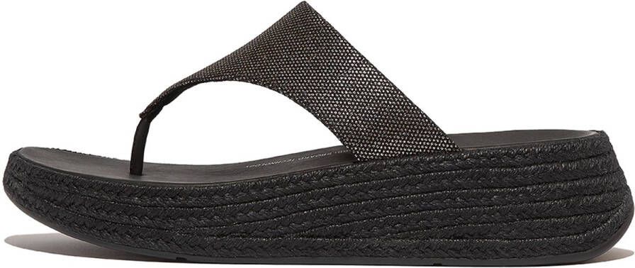FitFlop Glitz Canvas Sandalen Zwart Vrouw