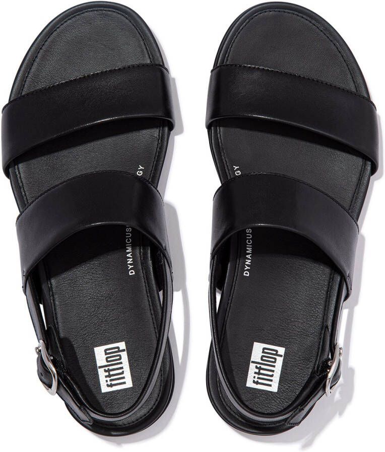 FitFlop Gracie Leather Back-Strap Sandals ZWART