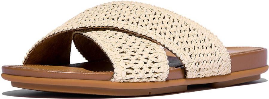 FitFlop Gracie Woven Cross Slides BRUIN