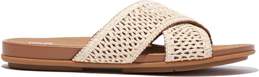 FitFlop Gracie Woven Cross Slides BRUIN