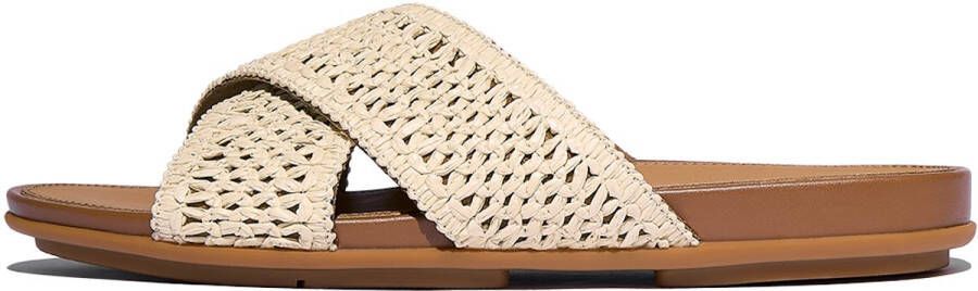 FitFlop Gracie Woven Cross Slides BRUIN