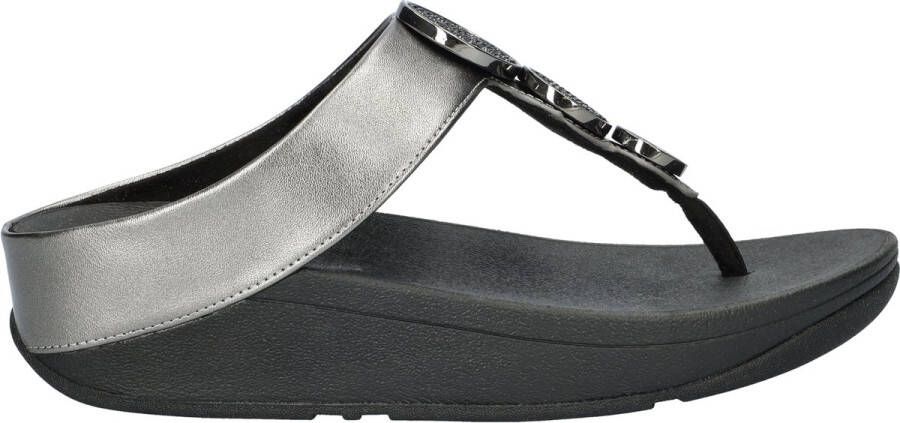 FitFlop Halo Bead-Circle dames slipper Antraciet