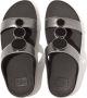 FitFlop TM Halo Bead-Circle Metallic H-Bar leren slippers zwart metallic - Thumbnail 2