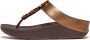 FitFlop TM Halo Bead-Circle Metallic Toe-Post leren teenslippers brons metallic - Thumbnail 2