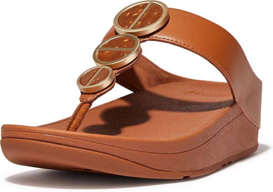 FitFlop Halo Metallic-Trim Toe-Post Sandals BRUIN - Foto 2