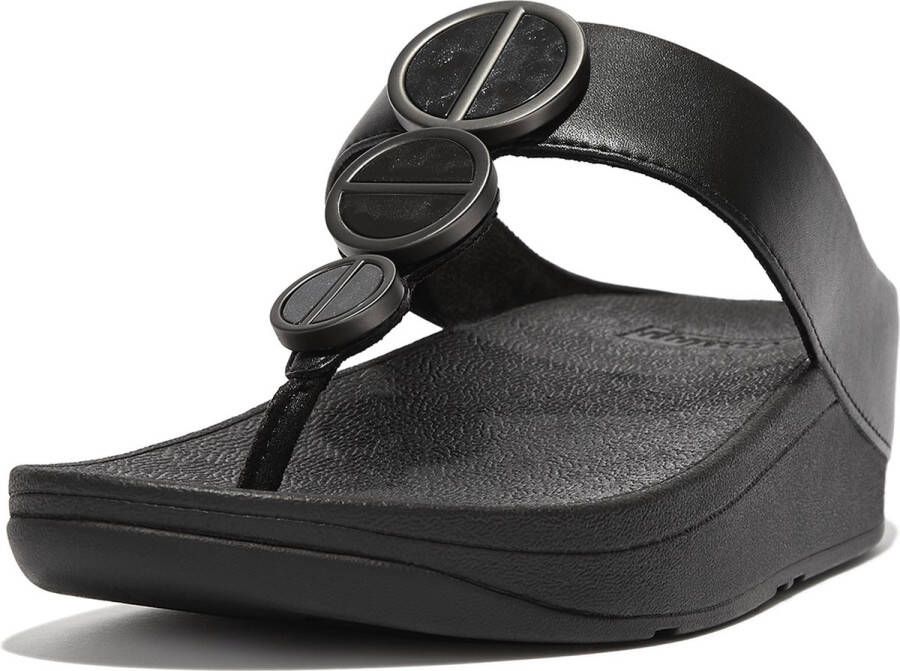 FITFLOP Slippers Dames Fe5 Maat: 40 Materiaal: Leer Kleur: Zwart - Foto 3