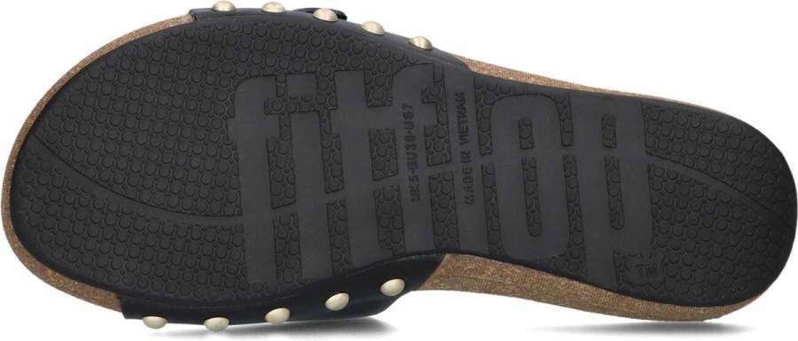 FITFLOP Slippers Dames Hf1 Maat: 40 Materiaal: Leer Kleur: Zwart