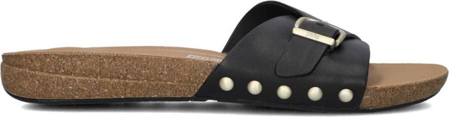 FITFLOP Slippers Dames Hf1 Maat: 37 Materiaal: Leer Kleur: Zwart