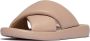 FitFlop Iqushion D-Luxe Padded Leather Cross Slides BEIGE - Thumbnail 1
