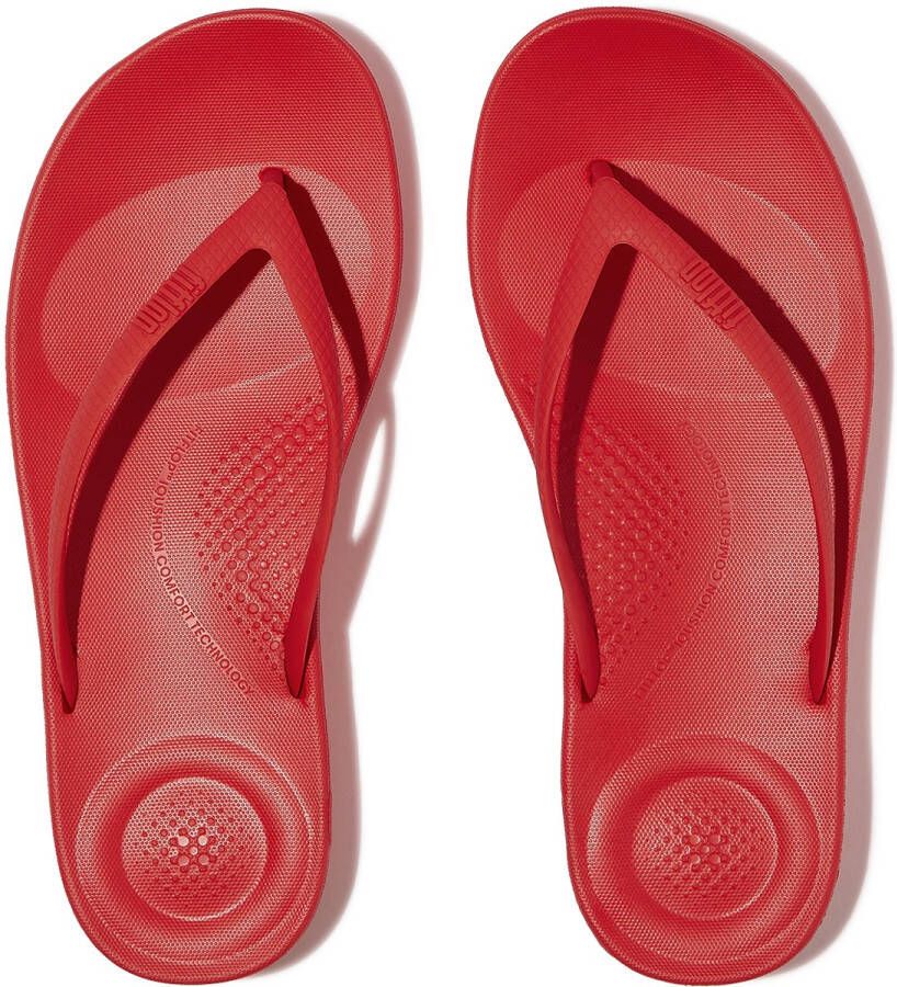 FitFlop Iqushion Ergonomic Flip-Flops TPU ROOD