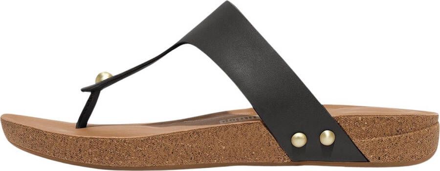 Fitflop Teenslippers IQUSHION LEATHER TOE-POST SANDALS zomerschoen met iqushion-technologie voor langdurig draagcomfort