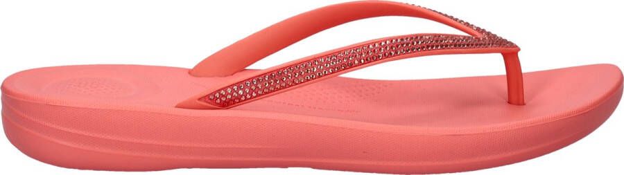 Fitflop Teenslippers IQUSHION SPARKLE CLASSIC sleehak zomerschoen slippers met fonkelende glitterafwerking