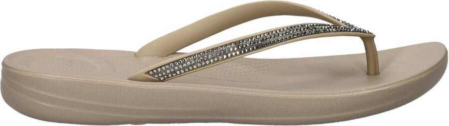 FitFlop Iqushion Ombre Sparkle Flip-Flops Vrouwen On Taupe Pewter