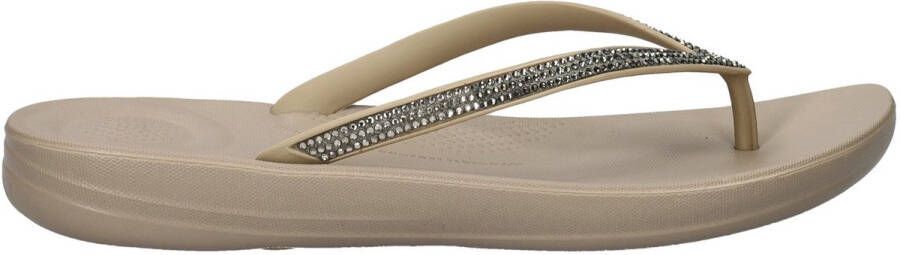 FitFlop Iqushion Ombre Sparkle Flip-Flops Vrouwen On Taupe Pewter