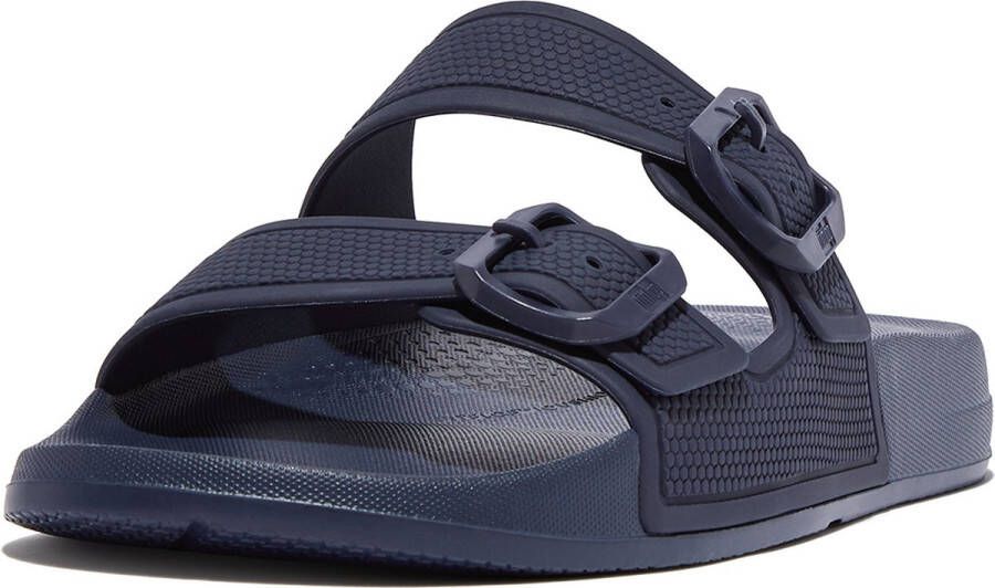 FitFlop Dames schoenen Iqushion Two-Bar Buckle Slides Blauw