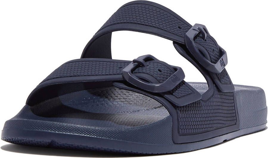 Fitflop Slippers IQUSHION TWO-BAR BUCKLE SLIDES zomerschoen slippers badschoen met twee verstelbare gespen