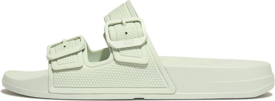 FitFlop Iqushion Two-Bar Buckle Slides GROEN
