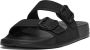 FitFlop Iqushion Two-bar Buckle Slides Zwart Vrouw - Thumbnail 1