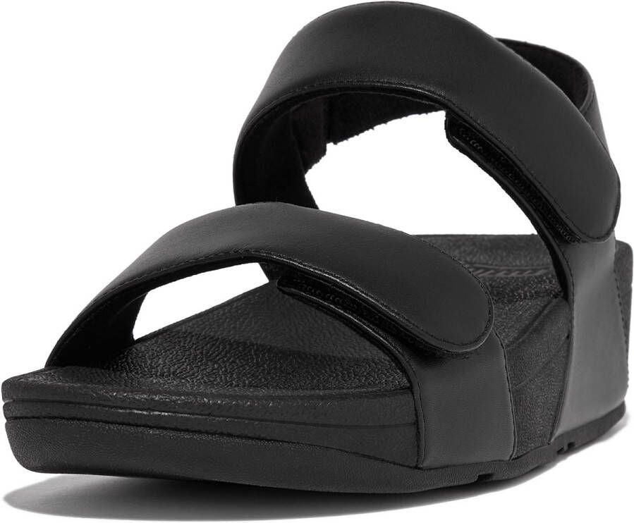 FitFlop Lulu Adjustable Leather Back-Strap Sandals Vrouwen All Zwart