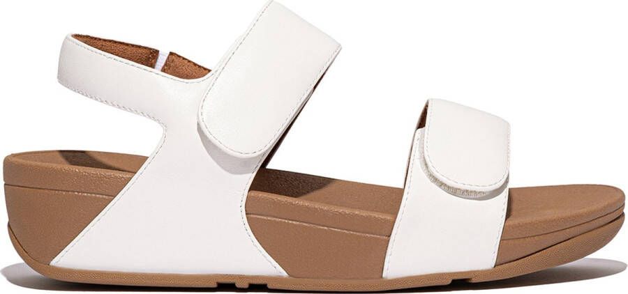 FitFlop Lulu Adjustable Leather Back-Strap Sandals Vrouwen Urban Wit