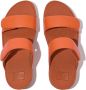 FitFlop Lulu Adjustable Leather Slides ORANJE - Thumbnail 1