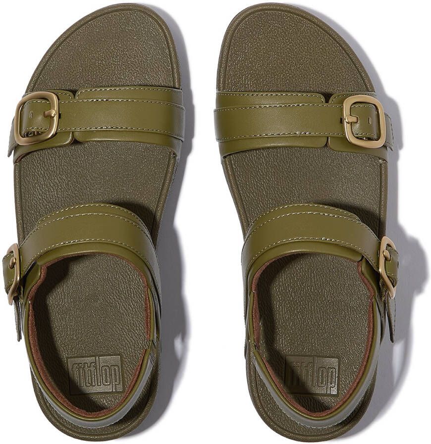 FitFlop Lulu Adjustable Sandal Leather GROEN