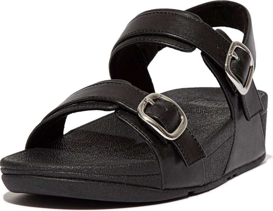 FitFlop Lulu Adjustable Sandal Leather ZWART