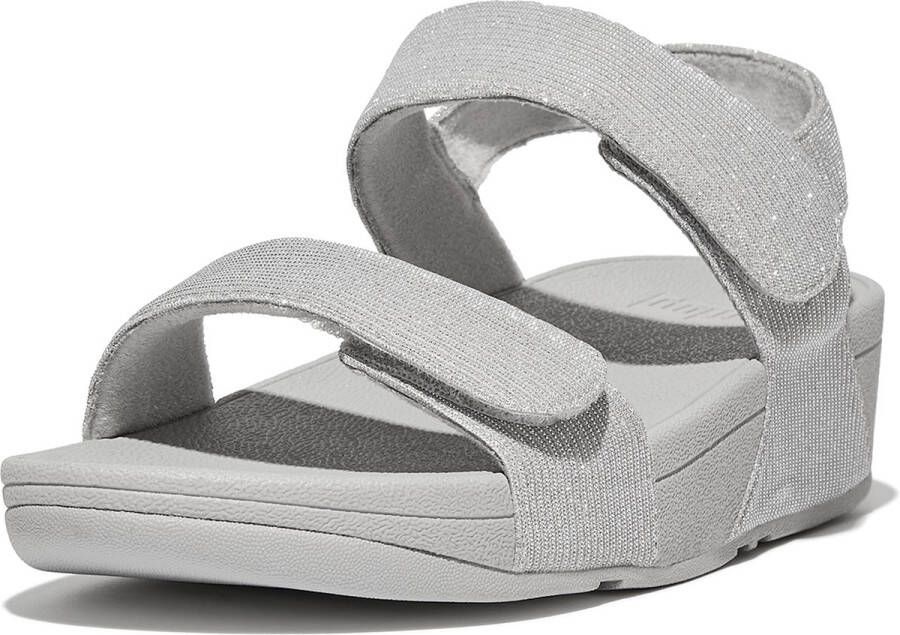 FitFlop Dames schoenen Lulu Adjustable Shimmerlux Back-Strap Sandals Zilver