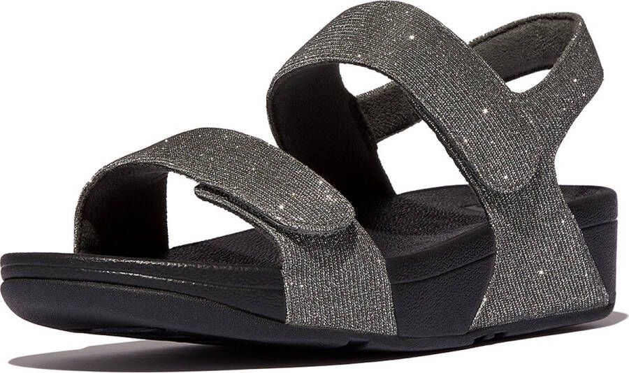 FitFlop Lulu Adjustable Shimmerlux Sandalen Grijs Vrouw