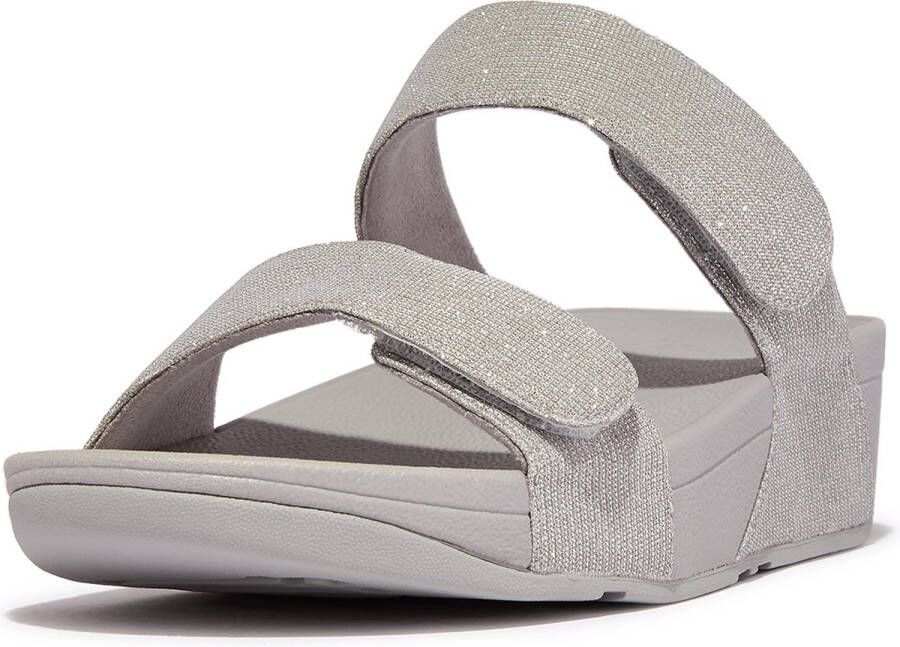 FitFlop Slipper Lulu Adjustable Shimmerlux Slides Zilver