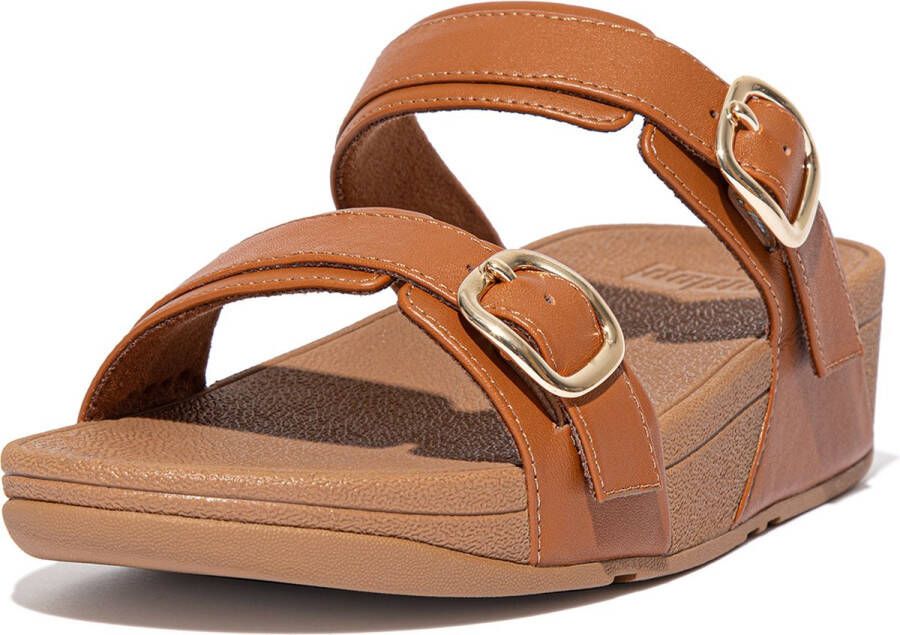 FitFlop Lulu Adjustable Slide Leather BRUIN