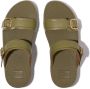 FitFlop Lulu Adjustable Slide Leather GROEN - Thumbnail 1