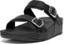 FitFlop Lulu Adjustable Leather Sandalen Zwart Vrouw - Thumbnail 1