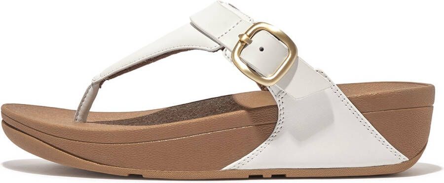 FitFlop Lulu Adjustable Toe Post Leather WIT