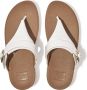 FitFlop Slipper Lulu Adjustable Leather Toe-Post Urban White - Thumbnail 1