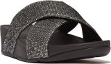 FitFlop Lulu Cross Slide Glitterball ZILVER - Zilver