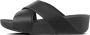 FitFlop Lulu Cross Slide Sandals Leather Vrouwen Zwart - Thumbnail 1